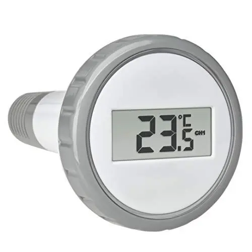 Produktbild: TFA Dostmann Poolsender mit Display, 30.3240.10, für Funk-Poolthermometer Palma, anthrazit, mit Temperaturanzeige, grau, (L) 81 x (B) 81 x (H) 151 mm
