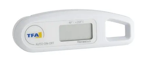 Produktbild: TFA Dostmann Thermo Jack digitales Einstichthermometer, 30.1047.02, Temperaturkontrolle von Lebensmittel, abwaschbar, L 116 (192) x B 38 x H 20 mm