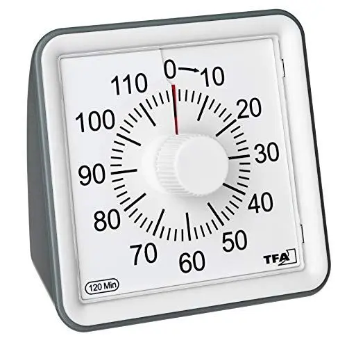Produktbild: TFA Dostmann Visual Timer, 38.2043.10, Eieruhr, zum Zeitmanagement, Küchentimer,Timer mit Alarm, Restzeitanzeige, L 78 x B 48 x H 78 mm