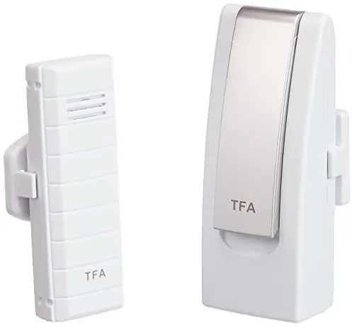 Produktbild: TFA Dostmann Weatherhub Starter-Set mit Temperatursender, 31.4001.02, SmartHome, einfach installierbar Weiß L 40 (45) x B 28 (33) x H 104 mm