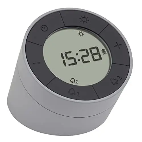 Produktbild: TFA Dostmann Wecker & Nachtlicht TIME & Light, 60.2029.10, 2 Weckzeiten, mit USB aufladbar, mit DIsplaybeleuchtung