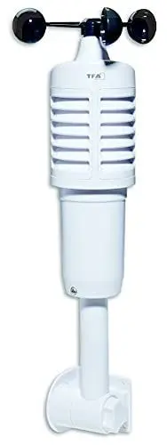 Produktbild: TFA Dostmann Windmesser, 30.3801.02, für TFA WLAN Wetterstationen 35.8001 | 35.8002 | 35.8003 via App: 35.8000, Windgeschwindigkeit, weiß