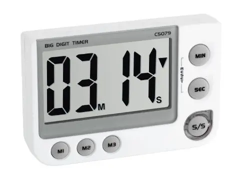 Produktbild: TFA Dostmann digitaler Timer und Stoppuhr, 38.2024, mit Memory Funktion, mit Magnet/Ständer/Aufhängeöse, 3 Lautstärken, weiß, L 91 x B 21 (30) x H 60 mm