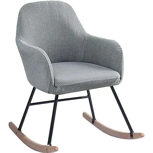 Produktbild: TFBHL Stretch-Schonbezüge für Schaukelstühle, mit Armlehnen, hoher Rückenlehne, Loungesessel-Bezüge, für den Stuhlschutz im Schlafzimmer und Esszimmer zu Hause,H,1 Packung