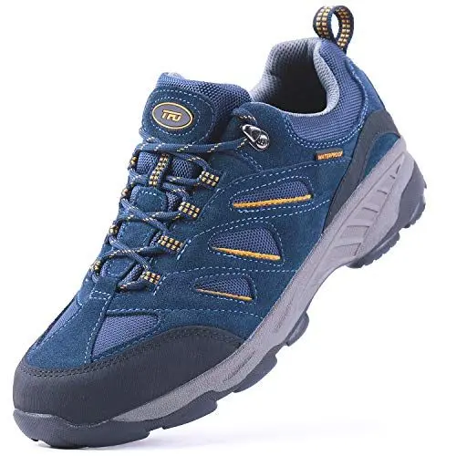 Produktbild: TFO Herren Trekking & Wanderschuhe Wasserabweisende und Atmungsaktive Outdoor Schuhe mit Rutschfester Sohle (Blau,44.5)