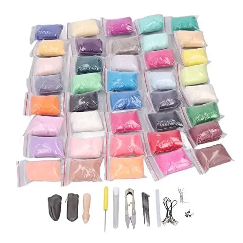 Produktbild: TGBSOG Nadelfilz-Set aus weichem Wollmaterial mit kompletten Werkzeugen für die DIY-Herstellung von Spielzeug, Puppen, ideales, Haushalt