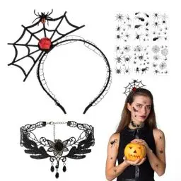 Produktbild: TGFIX 14tlg Halloween Spinnen Haarreifen Halloween Spinnen Netz Kopfbedeckung Spinne Stirnband Halloween Kostüm Accessoire für Kinder Damen Halloween Karneval Maskerade Party Cosplay