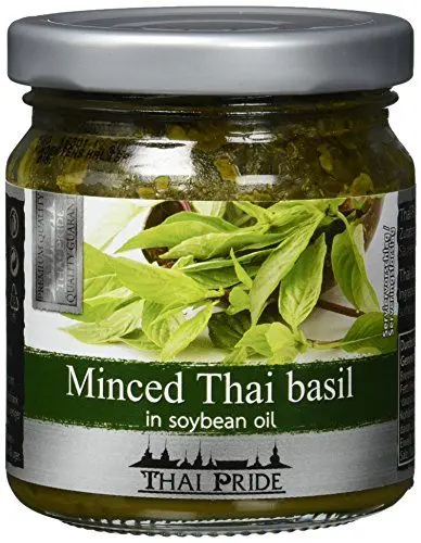 Produktbild: Thai Pride Basilikum gehackt in Sojabohnenöl {1 x 175 g} , 175g (1er Pack)
