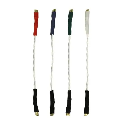 Produktbild: THAKKER HLW-50S - Headshell Kabel Set | Reine Silber-Litzen (5N-Silber: 99,999%) | Teflon Isolation | 50mm lang
