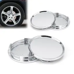 Produktbild: Thapncow 4 Stück Radnabenkappen 60mm, Nabendeckel Radkappen, Nabenkappen, universelle ABS-Nabenkappen in Silber, geeignet für Radnaben, Autozubehör