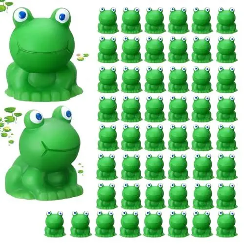 Produktbild: Thapncow 50 Stück Mini-Frosch-Gartendekoration | Mini-Frosch-Figuren Gartendekoration | Deko-Garten-Frosch-Figuren | Harz-Frosch-Gartenstatuen | für Miniatur-Moos-Landschaftsaquarium