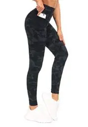 Produktbild: THE GYM PEOPLE Damen Sport Leggings, High Waist Leggings mit Bauchkontrolle, Lange Sporthose Fitnesshose Yoga Leggings für Damen Laufen, Wandern