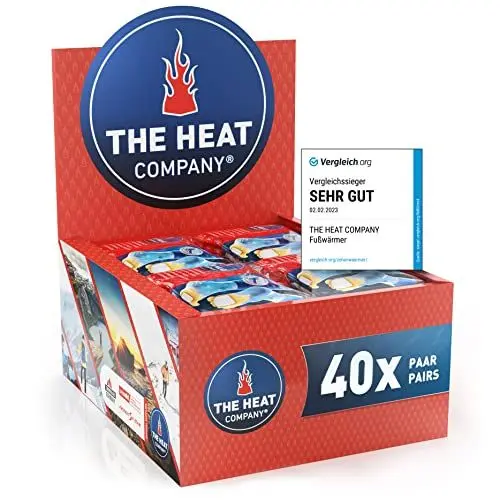 Produktbild: THE HEAT COMPANY Fußwärmer - 40 Paar - EXTRA WARM - klebend - Zehenwärmer - 8 Stunden warme Füße - sofort einsatzbereit - luftaktiviert - rein natürlich - für alle Größen
