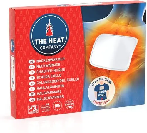 Produktbild: THE HEAT COMPANY Nackenwärmer - 3 Stück - Wärmepflaster Rücken - EXTRA WARM - klebend - Körperwärmer - 18 Stunden wohlige Wärme - luftaktiviert - rein natürlich