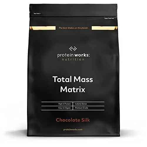 Produktbild: THE PROTEIN WORKS - Total Mass Matrix | 475 Kalorien pro Portion | Weight Gainer | Shakes Zum Zunehmen | 16 Servings | Chocolate Silk | 2kg