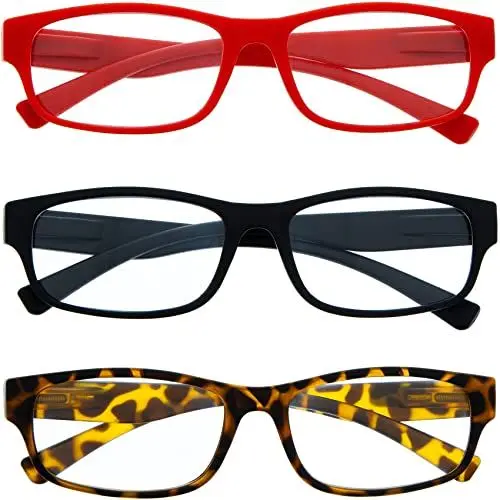 Produktbild: THE READINGS FACTORY Pack 3 Lesebrillen für Herren und Damen. Brille ohne stärke oder mit Sehstärke. Executive +2.0 - TREVI EXECUTIVE