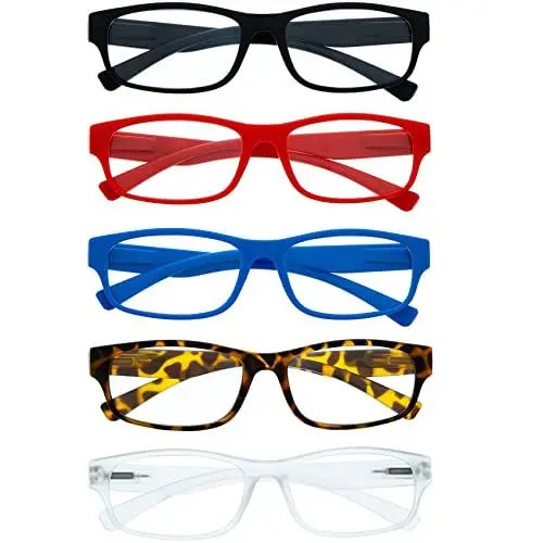 Produktbild: THE READINGS FACTORY Pack 5 Lesebrillen für Herren und Damen. Brille ohne stärke oder mit Sehstärke. Executive +2.0 - TREVI EXECUTIVE