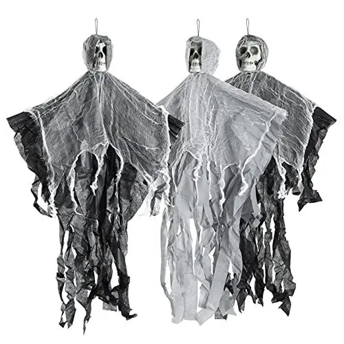 Produktbild: THE TWIDDLERS 3 Hängende Gruselige Skelette, 90cm - Halloween Party Dekoration für Drinnen & Draußen - Robust & Wiederverwendbar