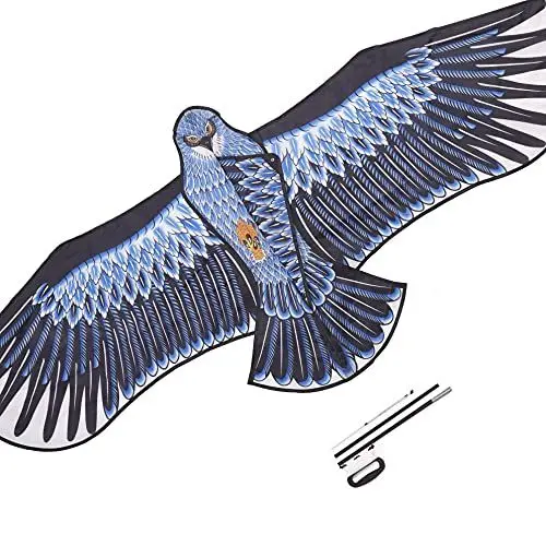 Produktbild: THE TWIDDLERS Großer Vogel Flugdrachen XXL, Einleiner (185x82cm) für Kinder & Erwachsene - Outdoor Spiel - Stabil & Einfach Aufzubauen