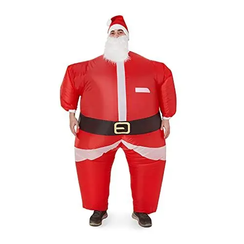 Produktbild: THE TWIDDLERS - Aufblasbares Weihnachtsmann Kostüm für Erwachsene - Lustiges Weihnachtsoutfit für Partys