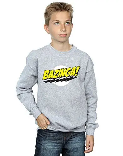 Produktbild: The Big Bang Theory Jungen Sheldon Bazinga Sweatshirt Sport Grau 7-8 Years