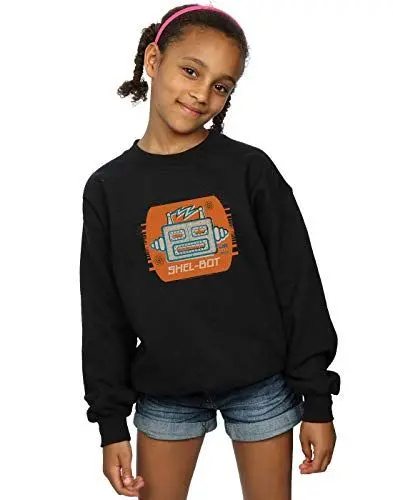 Produktbild: The Big Bang Theory Mädchen Shel-Bot Icon Sweatshirt Schwarz 7-8 Years