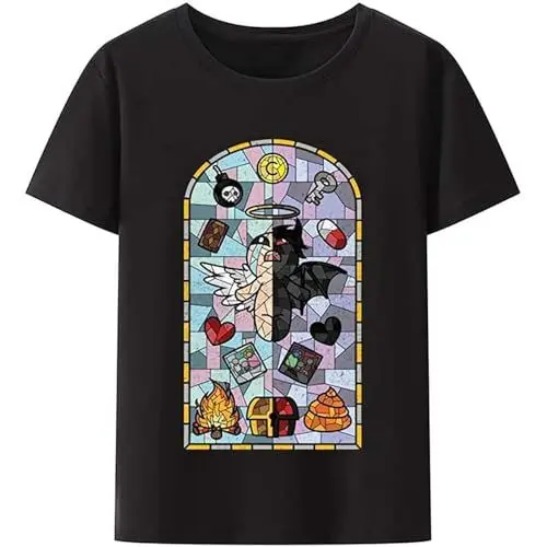 Produktbild: The Binding of Isaac Pocket Artwork Funing Harajuku GraphicSummer Casual Streetwear Ropa Hombre Pullover Men's Crewneck T-Shirt Short Sleeve Top Unisex Pure Cotton Tee Black S