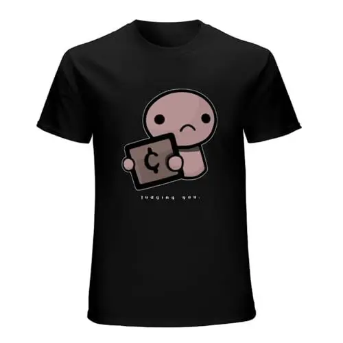 Produktbild: The Binding of Isaac T Shirt Judging You Dark Background T-Shirt Oversized Streetwear Tee Shirt Funny Graphic Male TshirtCasual Round Neck T Shirt Black XL