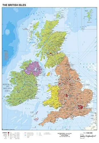 Produktbild: The British Isles political Papierposter NEUE AUFLAGE