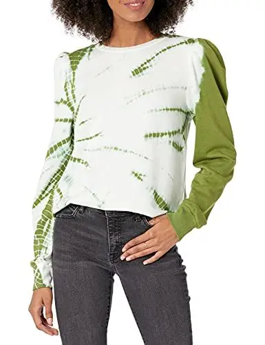 Produktbild: The Drop Damen Jean Fleece-Sweatshirt mit Puffärmeln, Baumkrone, 4XL Große Größen