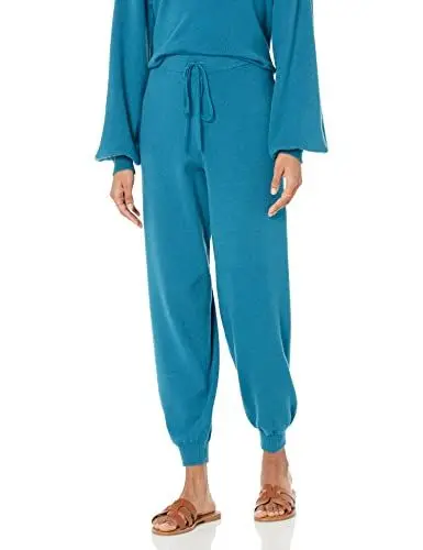 Produktbild: The Drop Damen Maddie superweiche Strick-Jogginghose mit lockerer Passform, Blauer Saphir, XS