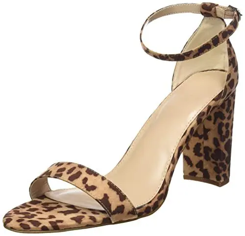 Produktbild: The Drop Damen Rebecca Riemensandalen mit Hohem Blockabsatz Heeled Sandal, Leopardenmuster, 39.5 EU