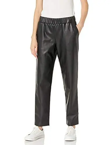 Produktbild: The Drop Damen @lisadnyc Jogginghose aus Kunstleder zum Hineinschlüpfen, Schwarz, 4XL Große Größen