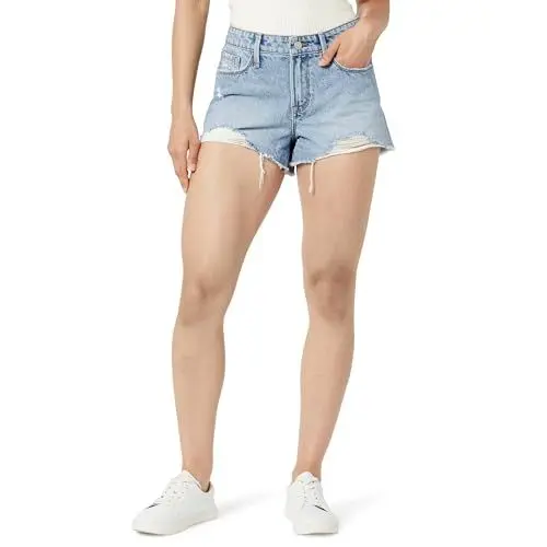 Produktbild: The Drop Jeansshorts für Damen, Arin Used-Look, Mittleres Indigoblau, 33