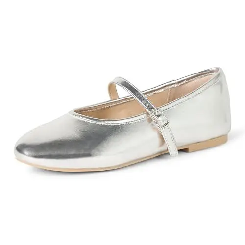 Produktbild: The Drop Katy Mary Jane Flat Ballerinas, Silber, 38.5 EU