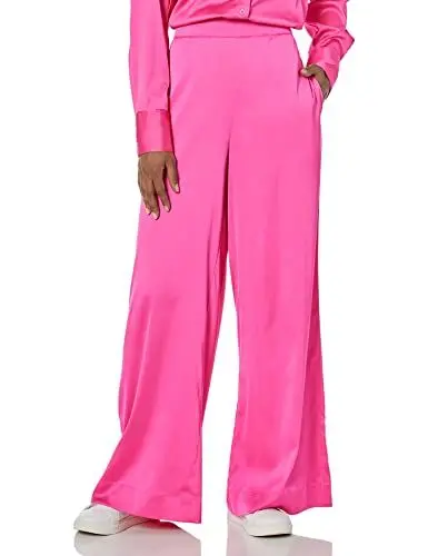 Produktbild: The Drop Lawson Seidige Stretchhose Hose, Rosa (Hot Pink), S