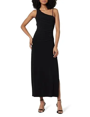 Produktbild: The Drop Lupita Draped One-shoulder Maxi Dress Kleider, Schwarz, XXL