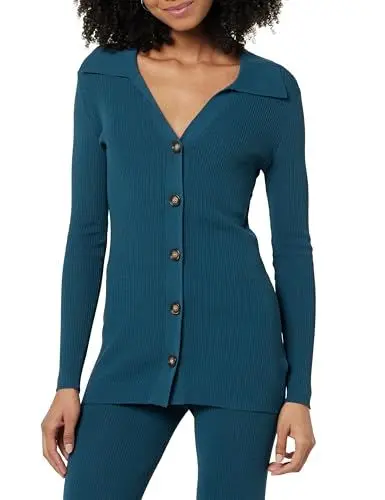 Produktbild: The Drop Ripp-Pullover für Damen, Constance Knopfleiste, Legion-Blau, XS