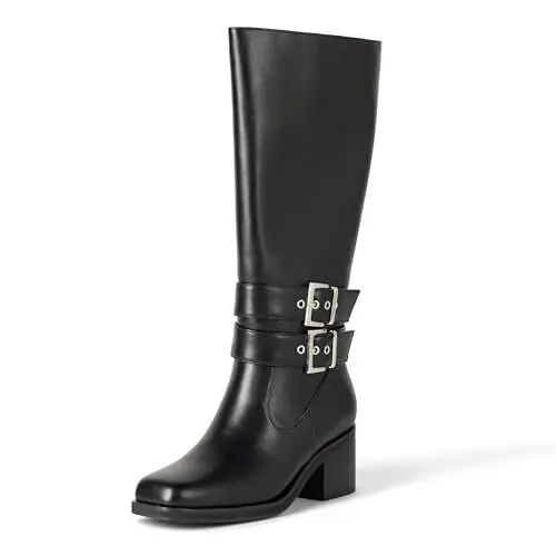 Produktbild: The Drop Sage Tall with Buckles Biker Boots, Schwarz, 38.5 EU