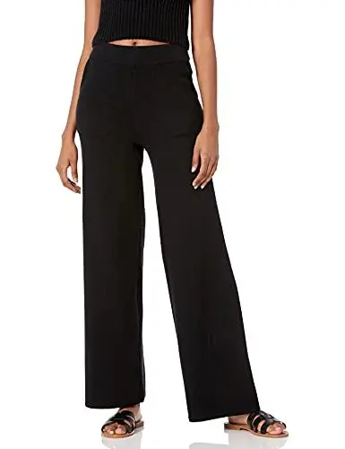 Produktbild: The Drop Women's Cynthia Wide Leg Sweater Pant, Black, M