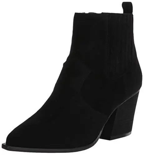 Produktbild: The Drop Women's Sia Pointed Toe Western Ankle Boot, Black, 9.5