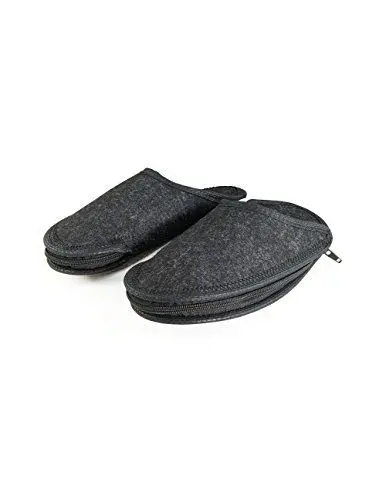 Produktbild: The Felt Store Filzpantoffeln für Herren mit Filzsohle, Hausschuhe Größe 44, warme & rutschfeste Pantoffeln – Made in Canada
