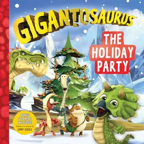 Produktbild: The Holiday Party: (A Dinosaur Adventure Book about Winter Solstice, Friendship, and Festive Fun for Preschoolers, and Kids Ages 3-7 - Includes Stickers) (Gigantosaurus)