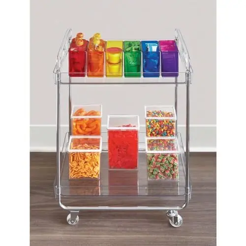 Produktbild: The Home Edit by iDesign Clear 2 Regal Rolling Cart mit abschließbaren Rädern