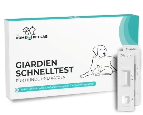 Produktbild: The Home Pet Lab 2 x Giardien Schnelltest Hund & Katze - Giardien-Test zuverlässig als Test bei Darmparasiten und Durchfall - Für Hunde & Katzen bei Giardia (2 x Test)