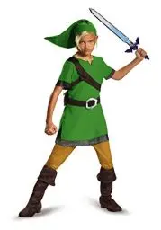 Produktbild: The Legend of Zelda DISK85718G Legend of Zelda Classic Kids Nintendo Link Kostüm, Einfarbig, L