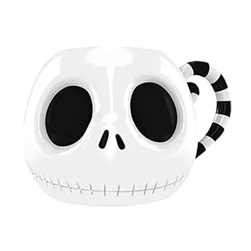 Produktbild: The Nightmare Before Christmas Tasse (Jack Head 3D Design) 400ml Keramik-Kaffeetasse in Geschenk-Box - Offizielles Lizenzprodukt, Weiß, Schwarz