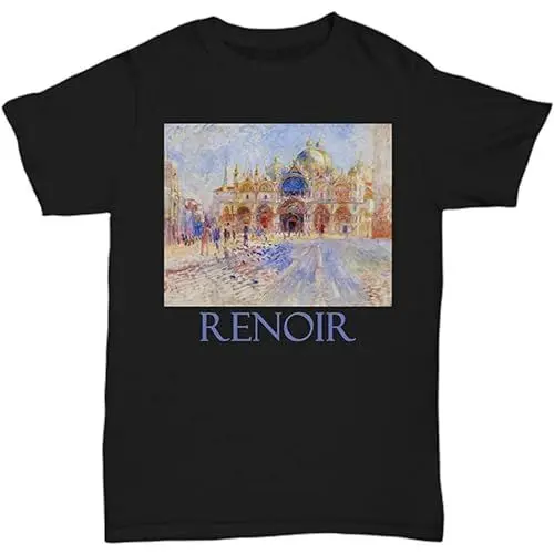 Produktbild: The Plaza San Marco Venice (1881) by Pierre-Auguste Renoir Fashion T-Shirt Mens Tees Black M