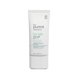 Produktbild: The Purest Solutions Dry-Touch (Mattierende & fettregulierende Feuchtigkeitscreme SPF 50+) - Kombiniert mit Hamamelis & Heidelbeere - Fettiger Hauttyp - Vegan | Grausamkeitsfrei (50 ml)