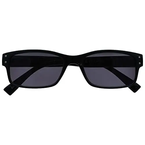 Produktbild: The Reading Glasses Company Die Lesebrille Unternehmen Herren Groß Schwarz Sonnen-Leser UV400 Designer Stil Federscharniere S11-1 +1,50